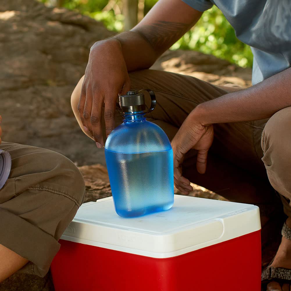 Nalgene Sustain Tritan Bpa-Free Water Bottle Made With Material Derived From 50% Plastic Waste, 48 Oz, Wide Mouth, Blue